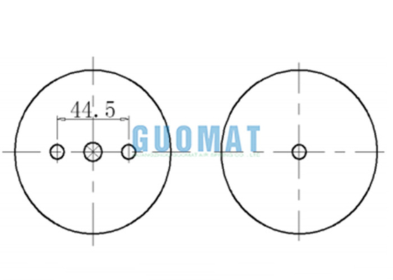 GUOMAT 2B2200 두배는 산업적 공기 스프링 1/4NPT 공기 흡입구 중단 공기 충격을 회선했습니다