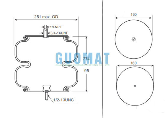 2B9-229 굿이어 셔펜션 고무 벨로 W01-358-6897 콘크리트 스크리닝 기계에 대한 파이어스톤 공기 봄