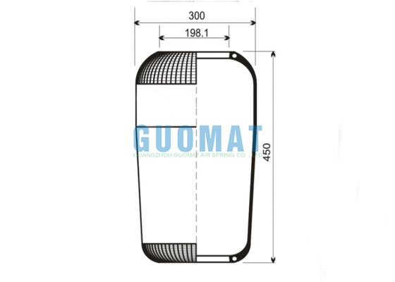 버스 부품 W01-095-0191 Firestone 고무 에어 스프링 727N Contitech For MAN Volvo
