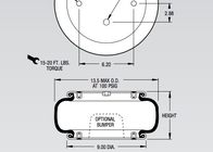 포장 기계를 위한 Firestone 중단 공기 스프링 W01-358-7040 고무 작풍 19-.75