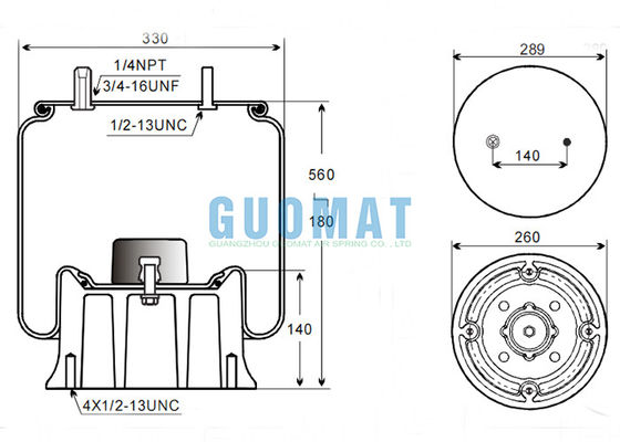 자동차 부품 W01-358-9141 파이어스톤 공기 스프링 4810 NP 03 컨티텍 트럭 서스펜션 공기 풍선