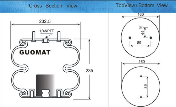 2B9-253 굿이어 에어 스프링 578923206 파이어스톤 W013586945 라이드웰 1003586945C