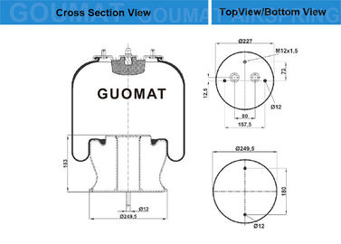 1370744 / 1386200의 1362147의 시리즈는 4 스코네 트럭 공기 스프링 Goodyear 1R13-745를 자루에 넣습니다