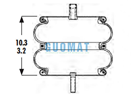 2B9-229 Goodyear 산업용 공기 스프링 578-92-3-211 공기 서스펜션
