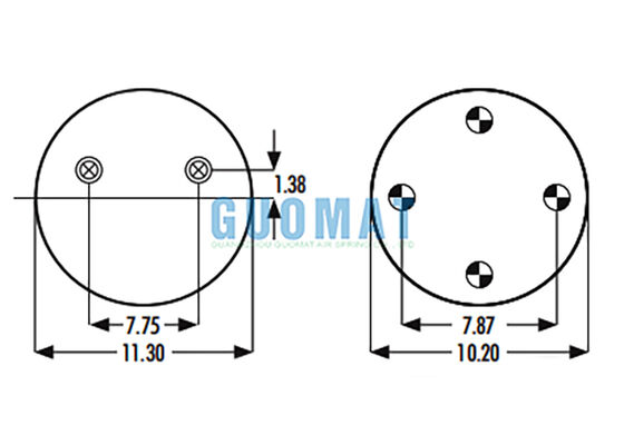 1R14-201 Goodyear 중형 트럭 공기 스프링 566-28-3-020 공기 서스펜션 시스템