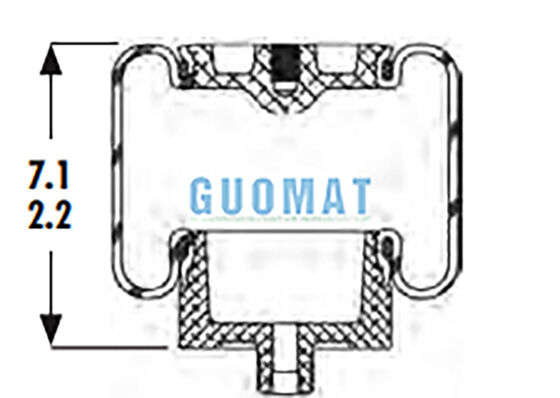 Goodyear 1S4-007 고무 에어백 서스펜션 W023587001 파이어스톤 트럭 카비 에어백 교체