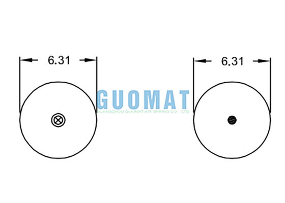천연 고무 W01-358-6897 파이어스톤 듀플 윙어드 에어 스프링 AS-0058 왓슨 & 샬린