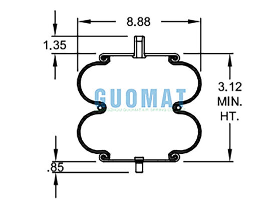 천연 고무 W01-358-6897 파이어스톤 듀플 윙어드 에어 스프링 AS-0058 왓슨 & 샬린