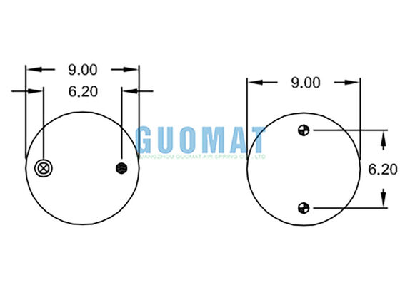 파이어스톤 고무 공기 스프링 가방 W01-358-7996 세 번 얽힌 유형의 충격 흡수기