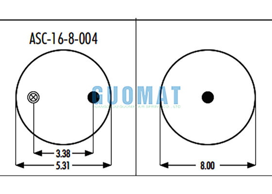 1R8-034 Goodyear 트럭 서스펜션 566-16-3-007 롤링 로브 에어 스프링 (GMC용) 10530086
