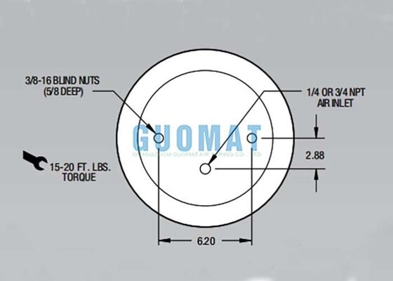 W01-358-9056 파이어스톤 서스펜션 에어 스프링 1T15M-4 중용 트럭 에어백
