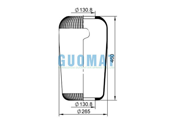 716N Contitech 버스 중단 공기 스프링 W010950145 1R2A450-305 Firestone 고무 공기 풀무