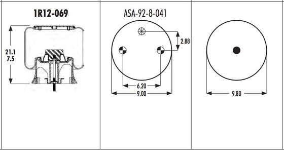 1R12-069 트럭 공기는 566243038 내화 석재 W01-358-9069를 튀게 합니다