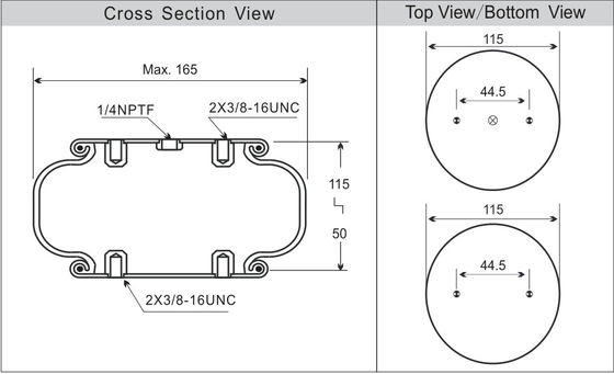 오래가는 충돌 단일 소용돌이꼴 아이르스트로크 공기 벨로우즈 스프링 W01-358-7731