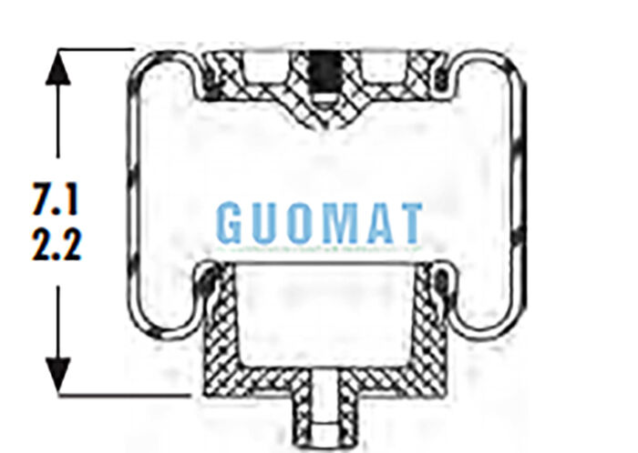 Goodyear 1S4-007 고무 에어백 서스펜션 W023587001 파이어스톤 트럭 카비 에어백 교체